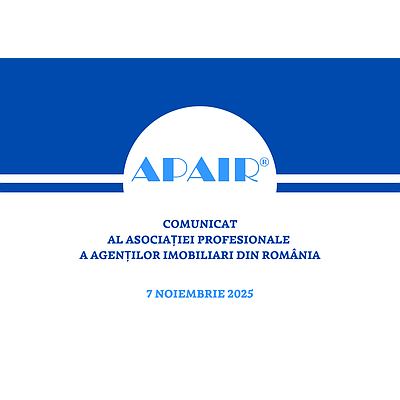COMUNICAT privind modificări în conducerea Asociației Profesionale a Agenților Imobiliari din România