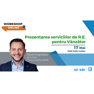 Workshop Online „Prezentarea serviciilor de R.E. pentru Vanzator”